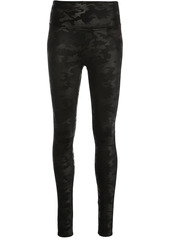 Spanx faux leather camouflage-print leggings