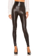 Spanx Faux Leather Croc Legging In Brown/black