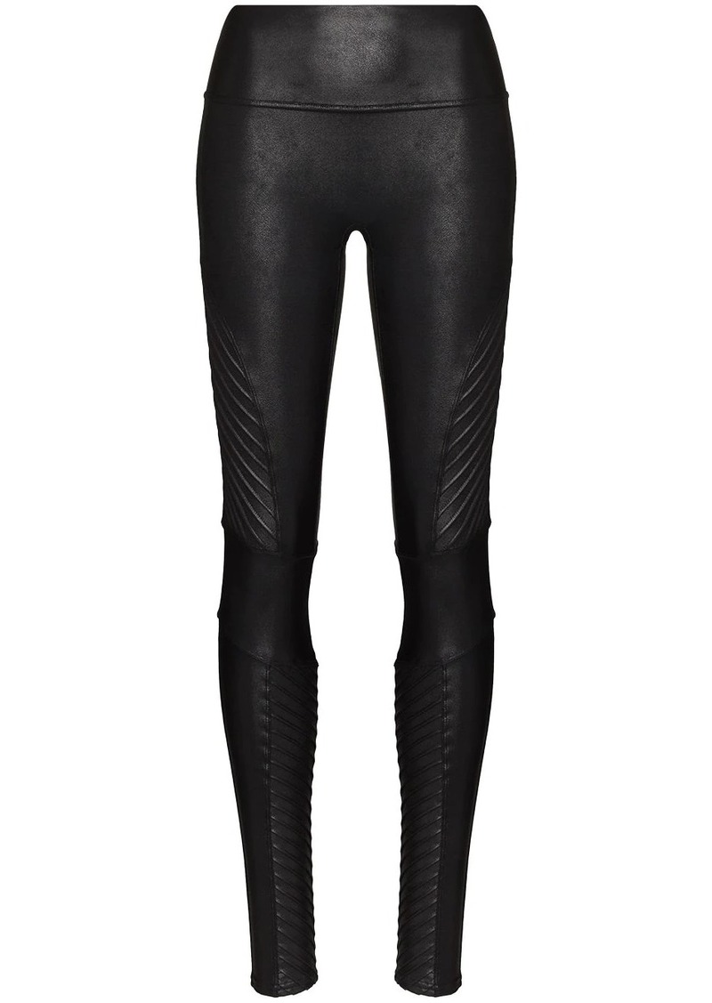 Spanx faux-leather high-rise leggings