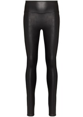 Spanx faux-leather mid-rise leggings