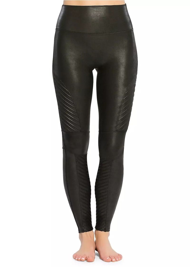 Spanx Faux Leather Moto Leggings