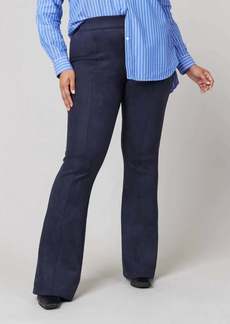 Spanx Faux Suede Flare Pants In Navy