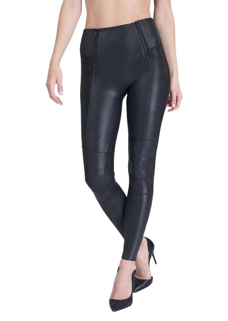 Spanx Hip Zip Leggings In Very Black