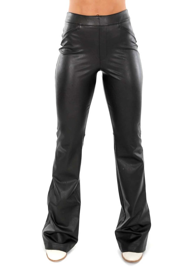 Spanx Leather Like Flare Pants In Black