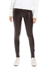 SPANX® Croc Embossed High Waist Faux Leather Leggings