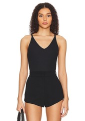 SPANX Ribbed Deep V Neck Bodysuit