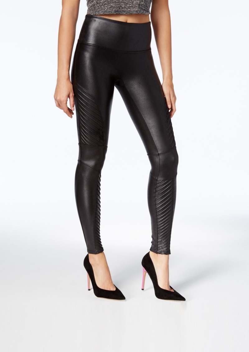 Spanx Faux Leather Moto Leggings, Regular & Petite - Very Black