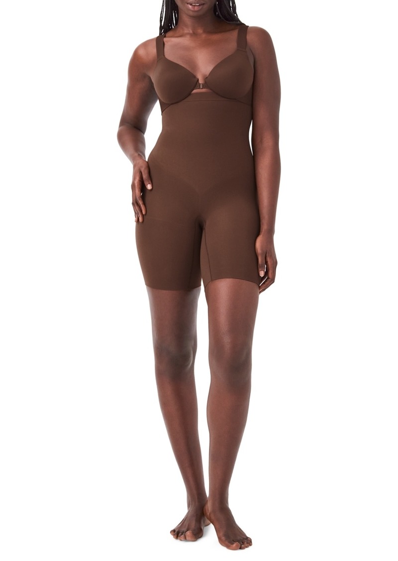 Spanx Women's High-Waisted Mid-Thigh Shaping Shorts 10398R - Chestnut Brown