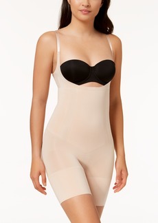 Spanx OnCore Open-Bust Mid-Thigh Bodysuit - Soft Nude