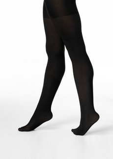 Spanx Women's Opaque Reversible Tummy Control Tights, also available in extended sizes - Black/Charcoal