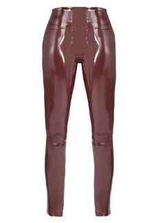 SPANX Women's Ruby Patent Faux Leather Leggings Pants