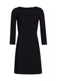 SPANX Women's The Perfect A-Line 3/4 Sleeve Mini Dress, Classic Black