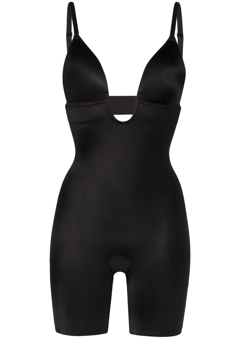 Spanx Suit Your Fancy plunge low-back mid-thigh bodysuit