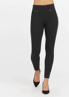 Spanx The Perfect Ankle Piped Skinny Pants In Classic Black