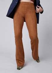 Spanx Women's Faux Suede Flare Pant In Rich Caramel