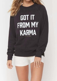 Spiritual Gangster Karma Old School Terry Sweatshirt In Vintage Black