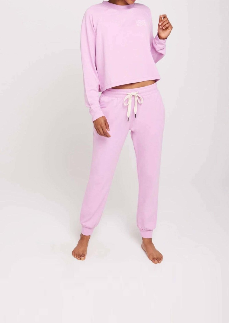 Spiritual Gangster Love More Zoe Slim Jogger In Pink