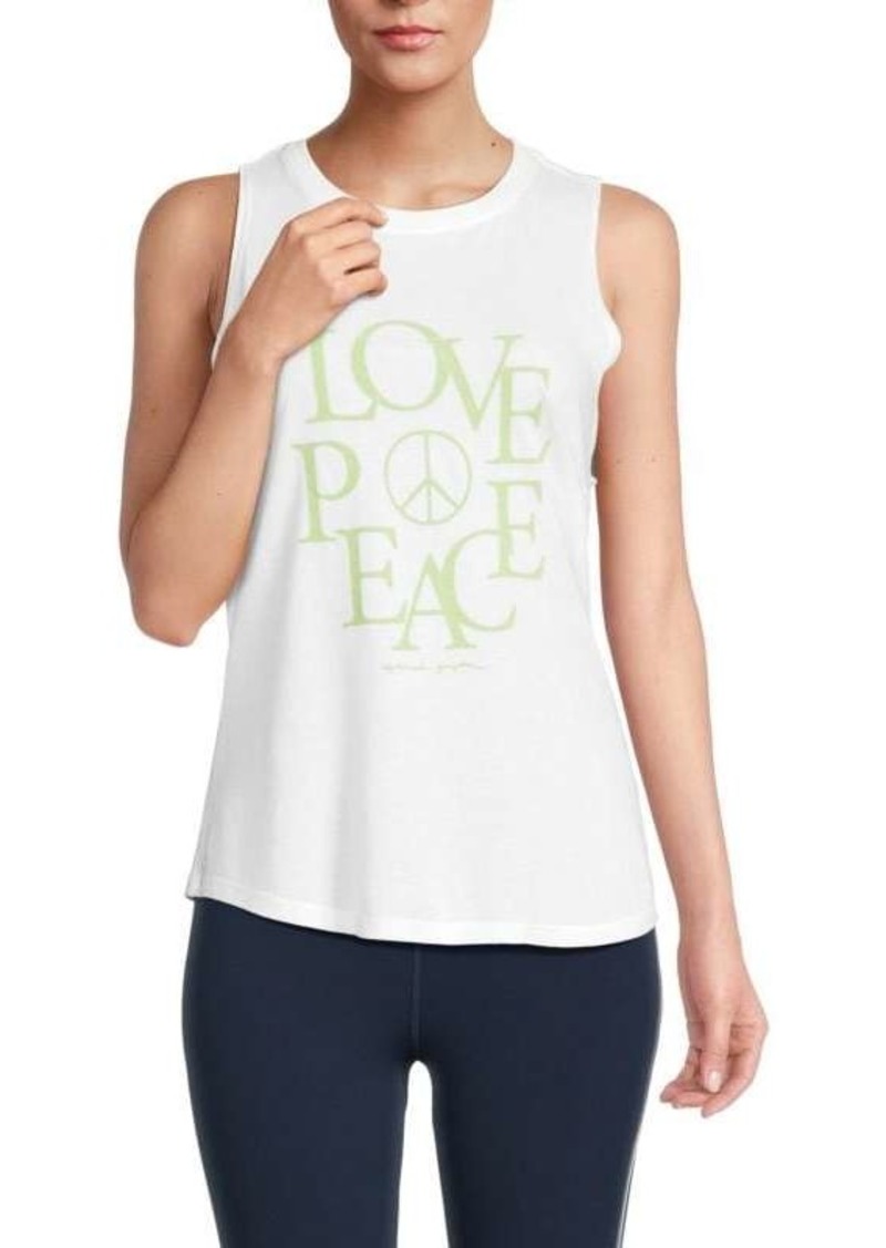 Spiritual Gangster Love Peace Graphic Tank Top