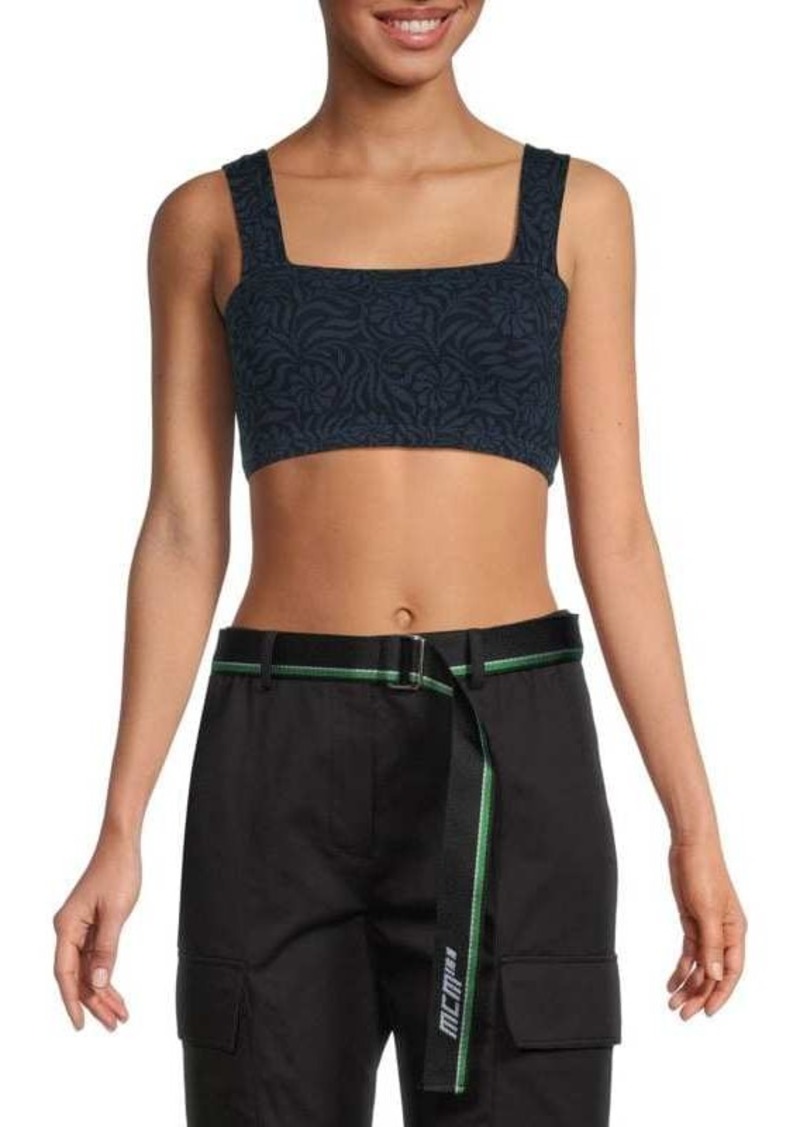 Spiritual Gangster Ria Textured Print Crop Top