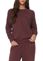 Spiritual Gangster Be the Light Cotton Crewneck Sweatshirt in Red Berry at Nordstrom