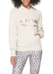 Spiritual Gangster Choose Happiness Cotton Graphic Hoodie in Creamy Stone at Nordstrom