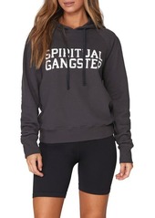 Spiritual Gangster Happy Classic Cotton Hoodie in Vintage Black at Nordstrom