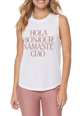 Spiritual Gangster Namaste Active Muscle Tank in White at Nordstrom