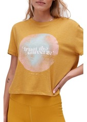 Spiritual Gangster Trust the Universe Crop Graphic Tee