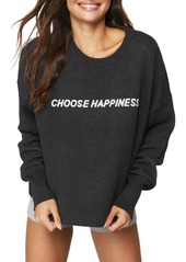 Women's Spiritual Gangster Glow Up Choose Happiness Graphic Sweater