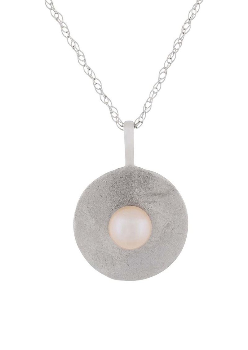 Splendid 14k White Gold Pearl Pendant