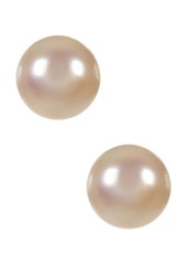 Splendid 14K Yellow Gold 11-12mm White Freshwater Pearl Stud Earrings