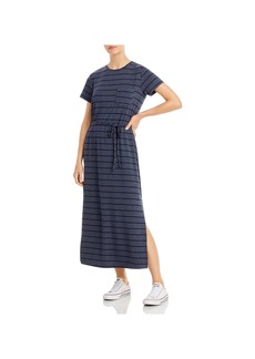 Splendid Anders Womens Midi Stripe T-Shirt Dress