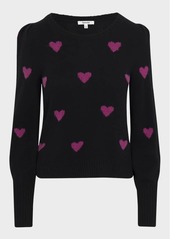 Splendid Annabelle Heart Knit Wool-Blend Sweater