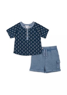 Splendid Baby Boy's & Little Boy's Marine Henley T-Shirt & Shorts Set