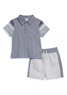 Splendid Baby Boy's & Little Boy's Stormy Stripe Polo Shirt & Shorts Set