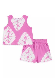 Splendid Baby Girl's & Little Girl's Topaz Tie-Dye Tank Top & Shorts Set