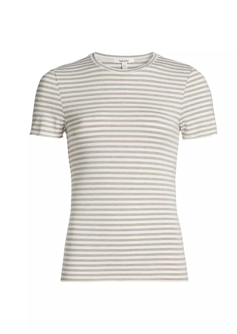 Splendid Bamboo Striped Stretch Jersey T-Shirt