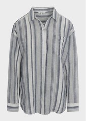 Splendid Bowen Striped Linen and Cotton Button-Front Shirt