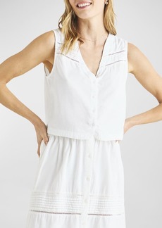 Splendid Callan Crochet-Trim Sleeveless V-Neck Top