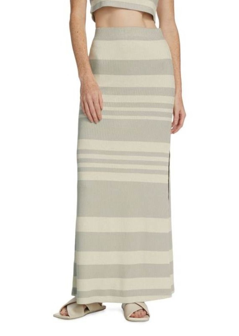 Splendid Coco Metallic Striped Maxi Skirt