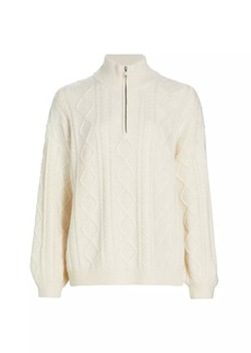 Splendid Dakota Cable-Knit Half-Zip Sweater