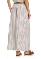 Splendid Demi Striped Linen-Blend Maxi Skirt