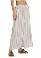 Splendid Demi Striped Linen-Blend Maxi Skirt