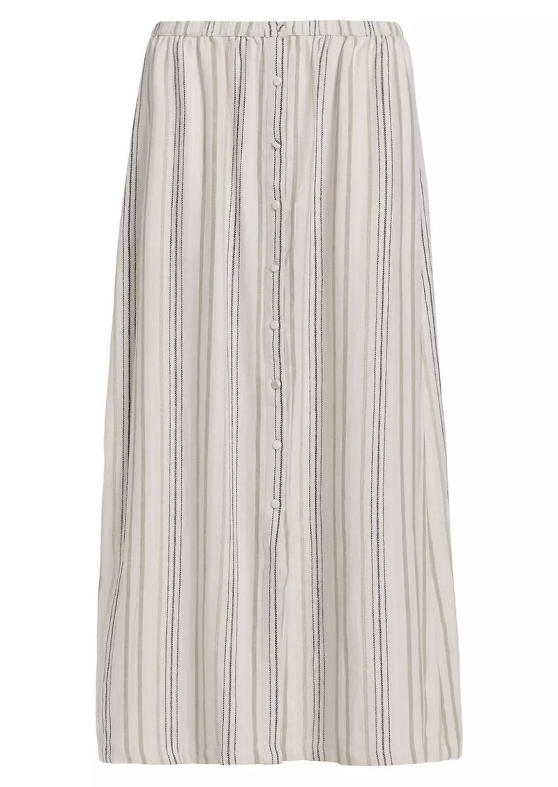 Splendid Demi Striped Linen-Blend Maxi Skirt