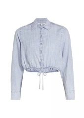 Splendid Dillon Denim Crop Blouse