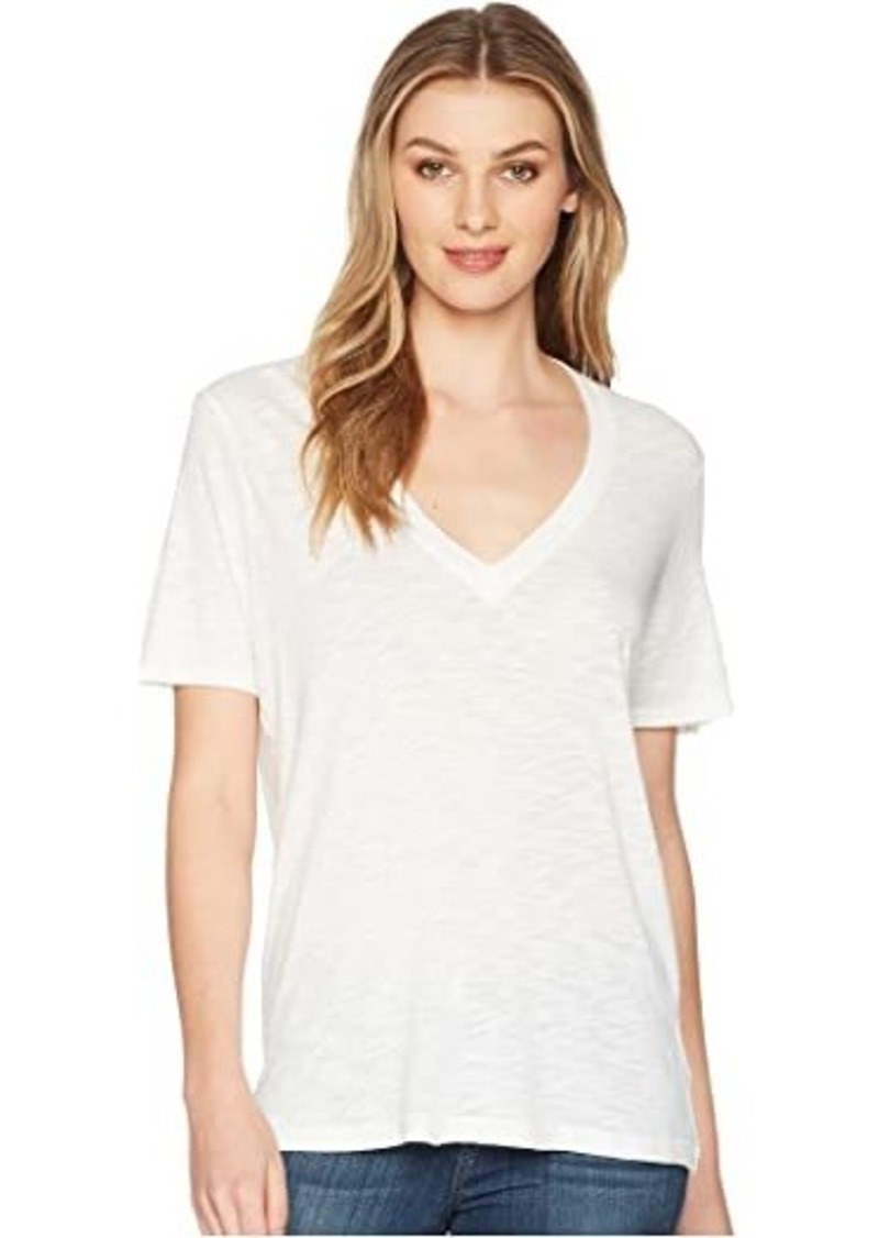 Splendid Everly Short Sleeve Cotton Modal Slub V-Neck Tee