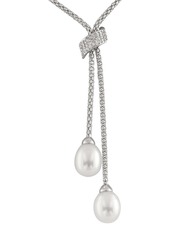Splendid Fancy Silver Pearl Pendant Necklace