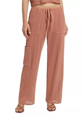 Splendid Finley Cotton-Blend Crochet Knit Pants