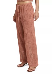 Splendid Finley Cotton-Blend Crochet Knit Pants