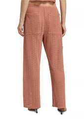 Splendid Finley Cotton-Blend Crochet Knit Pants